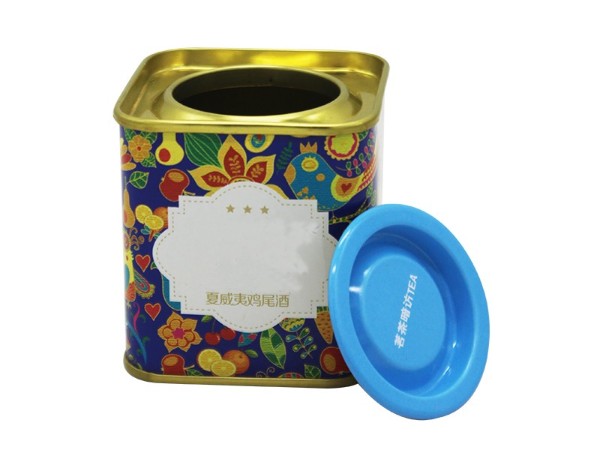 56*56*60mm方形马口铁茶叶罐 密封中号水果茶叶球友会集团有限公司